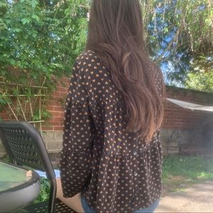 Black blouse with gold hearts :)